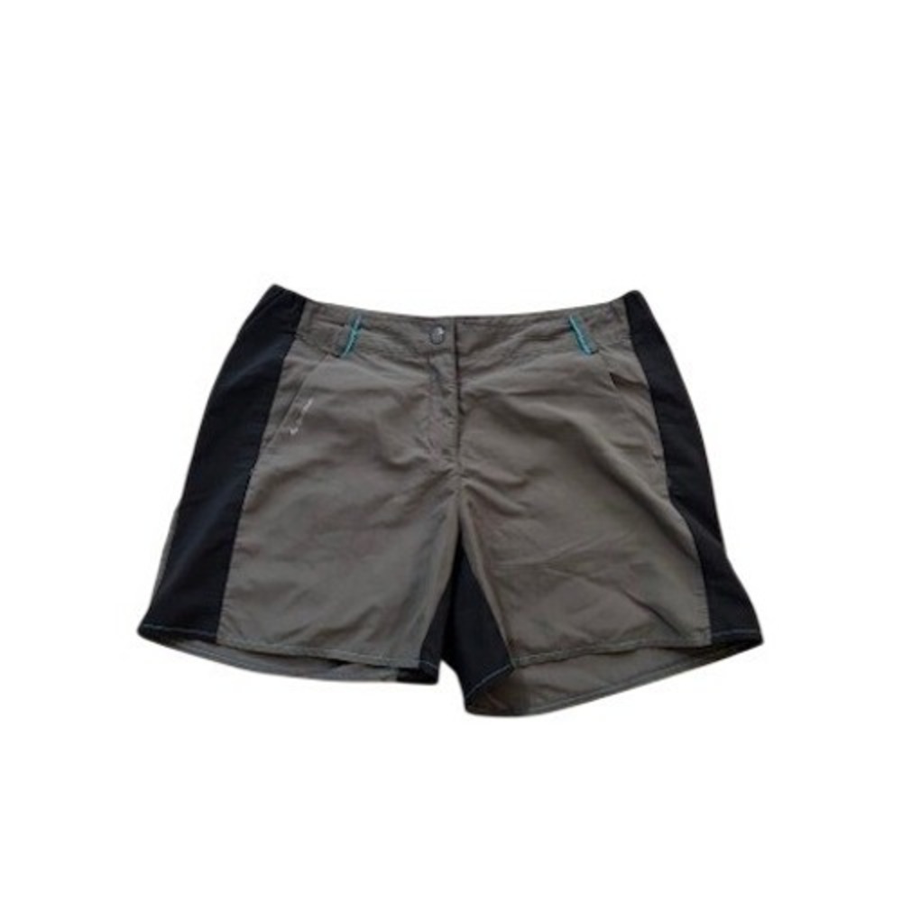 Quechua Hiking‎ Shorts Gray Black Two Tone Outdoor Activewear Women Size M